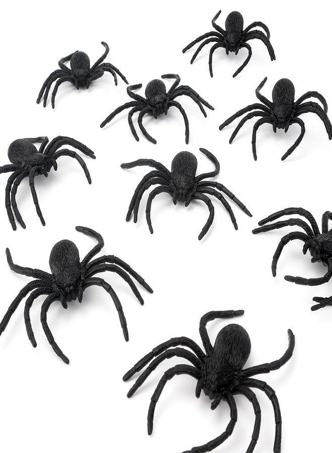 Luktastic Plastic Spiders, Spiders Halloween Decorations, Halloween Spider, Fake Spiders, 8PCS Black Large Spider Web Decoration, Realistic Prank Props Scare Fun Practical Surprise Joke Toys, 3.9 x 3.7 Inches - Image 4